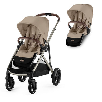 CYBEX Gazelle S Twin Pushchair - Almond Beige