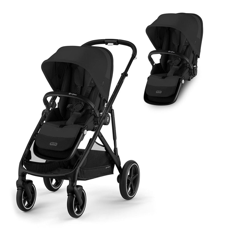 CYBEX Gazelle S Twin Pushchair - Moon Black