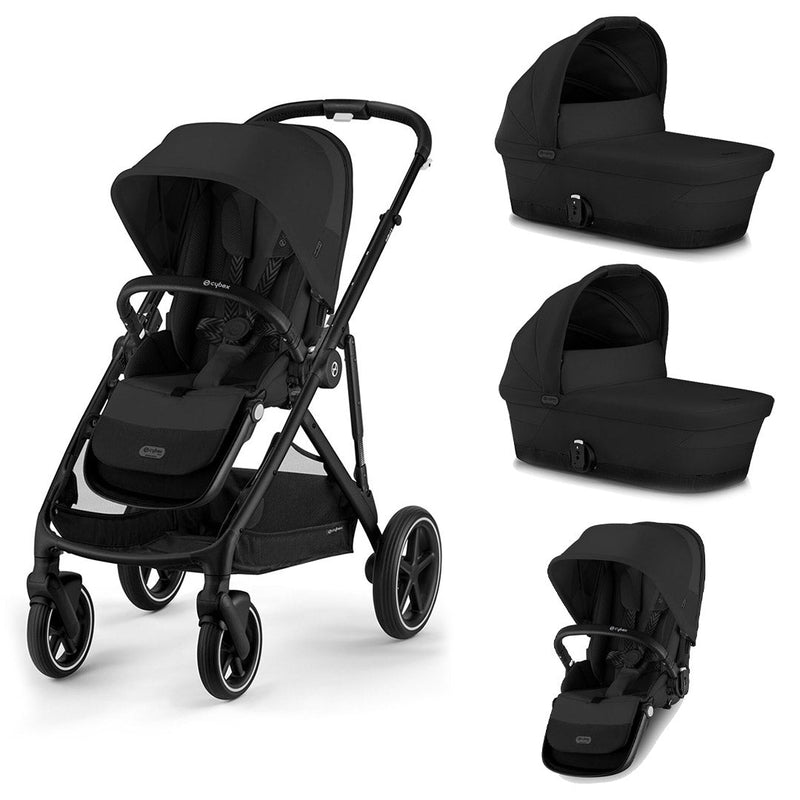 CYBEX Gazelle S Twin Pushchair - Moon Black