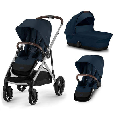 CYBEX Gazelle S Double Pushchair - Ocean Blue