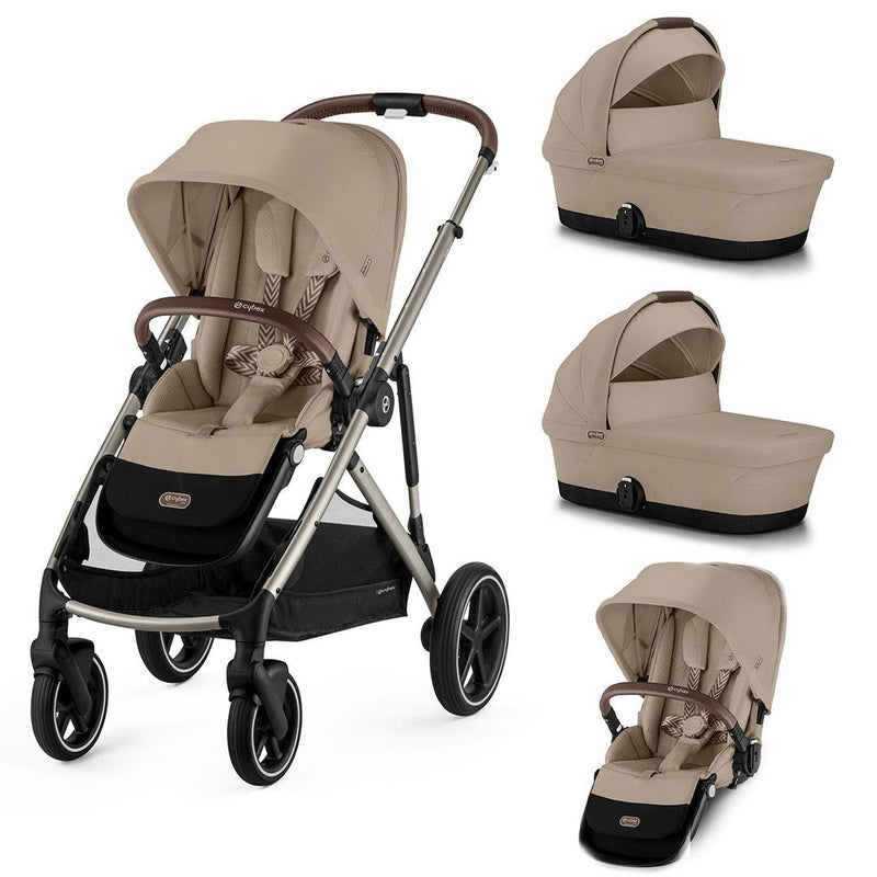 CYBEX Gazelle S Twin Pushchair - Almond Beige