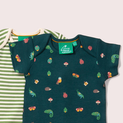 Little Green Radicals - Mini Marvels Organic Baby Bodysuit Set - 2 Pack