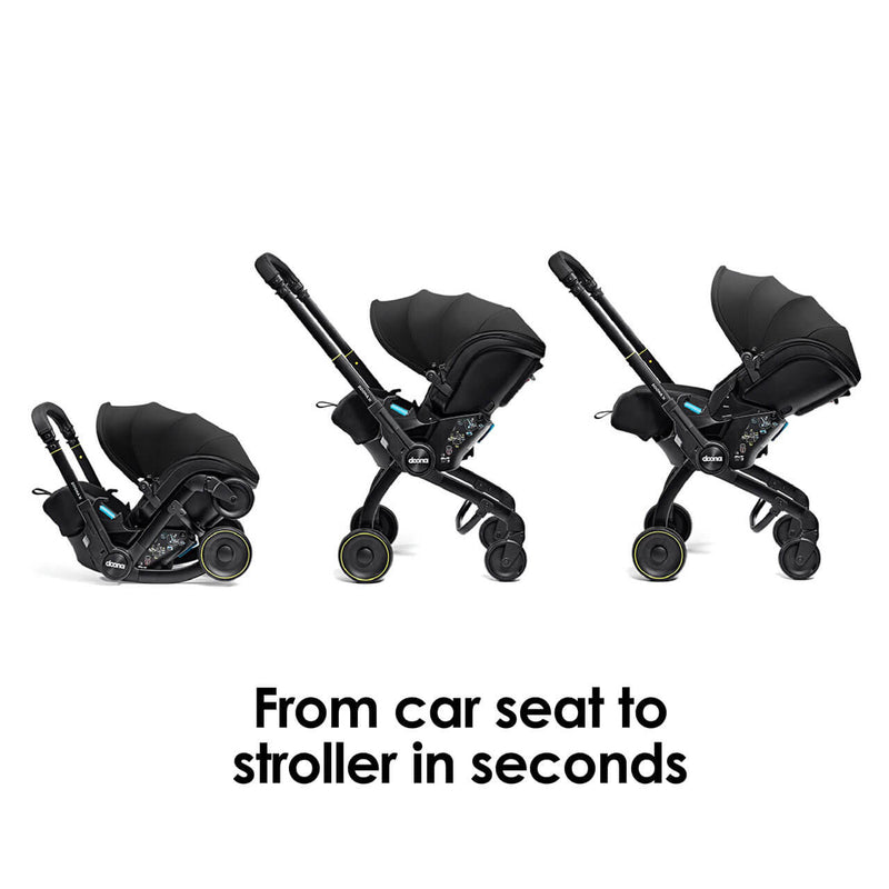 Doona X Infant Car Seat Stroller + ISOFIX Base - Nitro Black