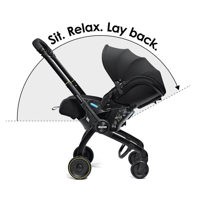 Doona X Infant Car Seat Stroller + ISOFIX Base - Nitro Black