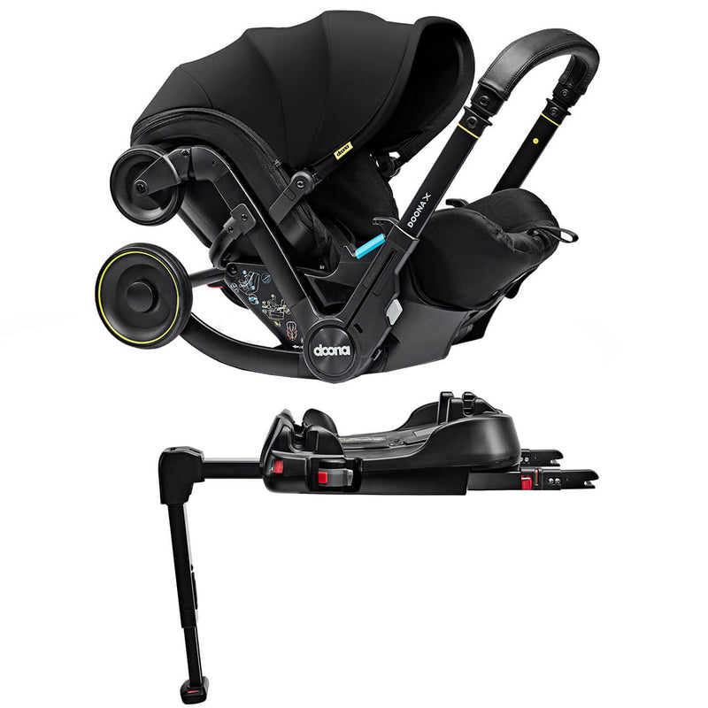 Doona X Infant Car Seat Stroller + ISOFIX Base - Nitro Black