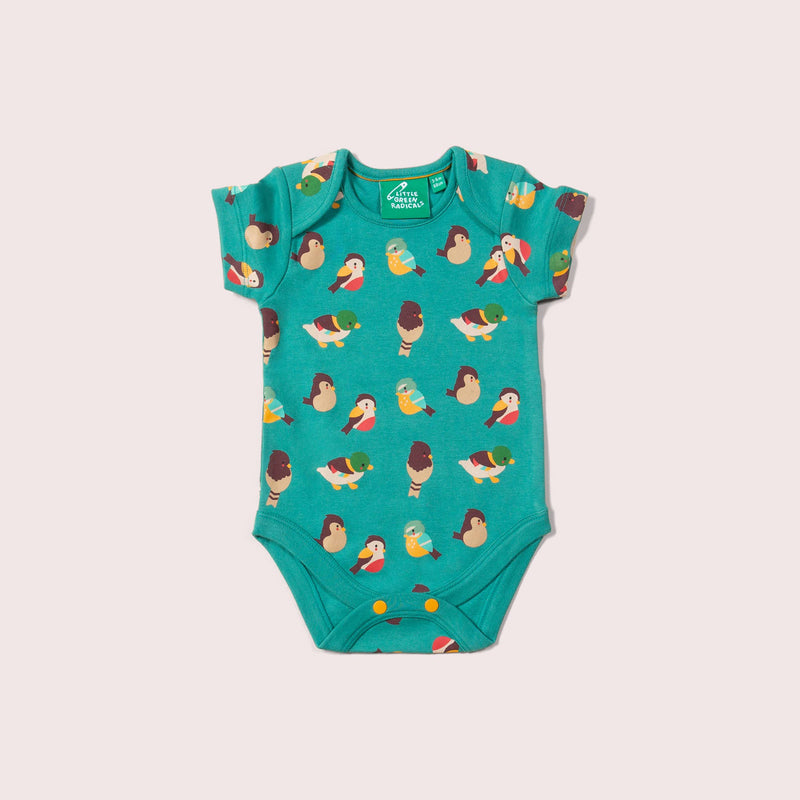 Little Green Radicals - Garden Birds Organic Baby Bodysuit Set - 2 Pack