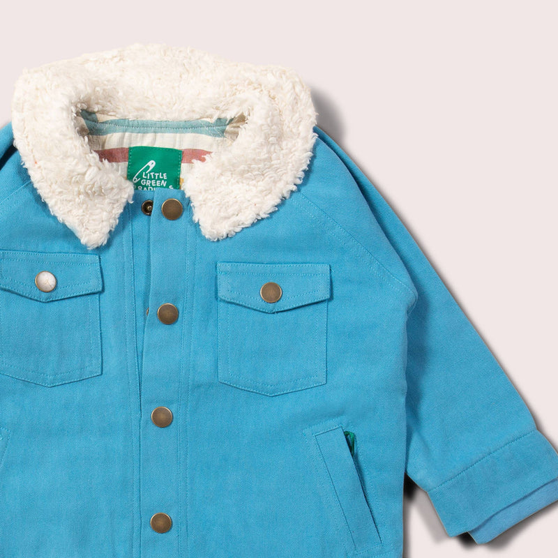 Little Green Radicals - Blue Moon Sherpa Collar Twill Adventure Jacket