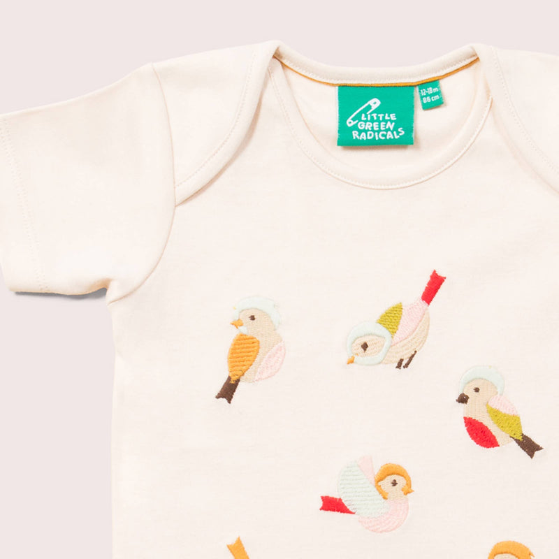 Little Green Radicals - Little Birds Applique Short SleeveT-Shirt