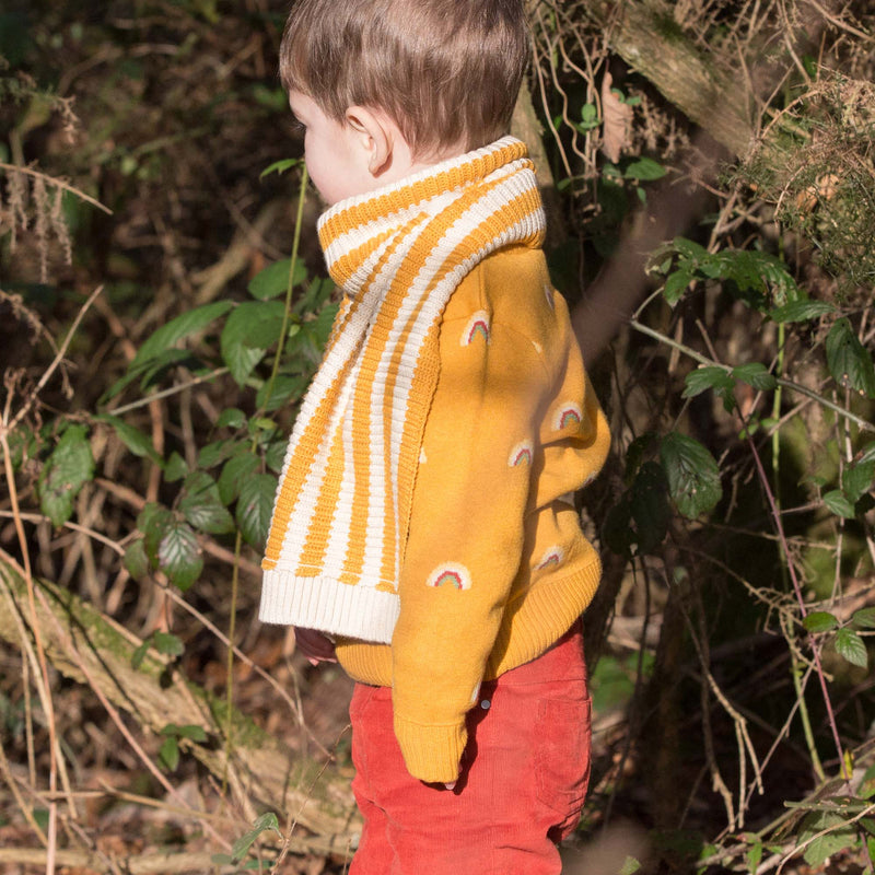 Little Green Radicals - From One To Another Rainbows Snuggly Knitted Jumper