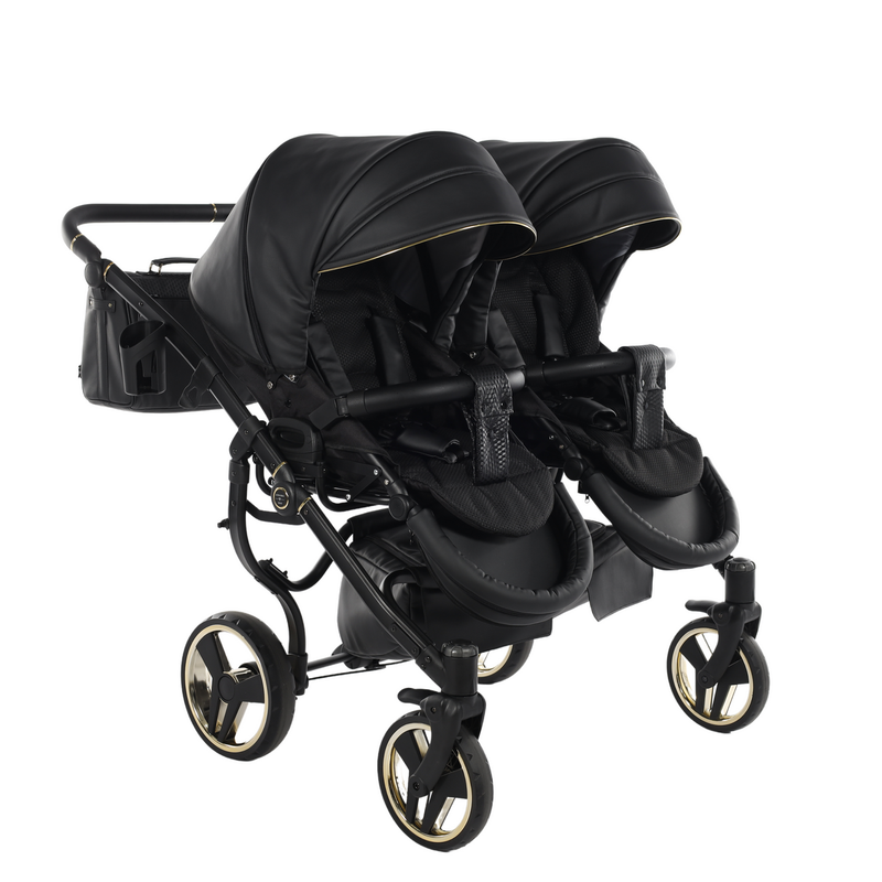 JUNAMA FLUO LINE DUO BLACK - 2IN1 (2 X CARRYCOTS & 2 X SEAT UNITS)