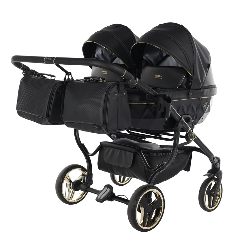 JUNAMA FLUO LINE DUO BLACK - 2IN1 (2 X CARRYCOTS & 2 X SEAT UNITS)