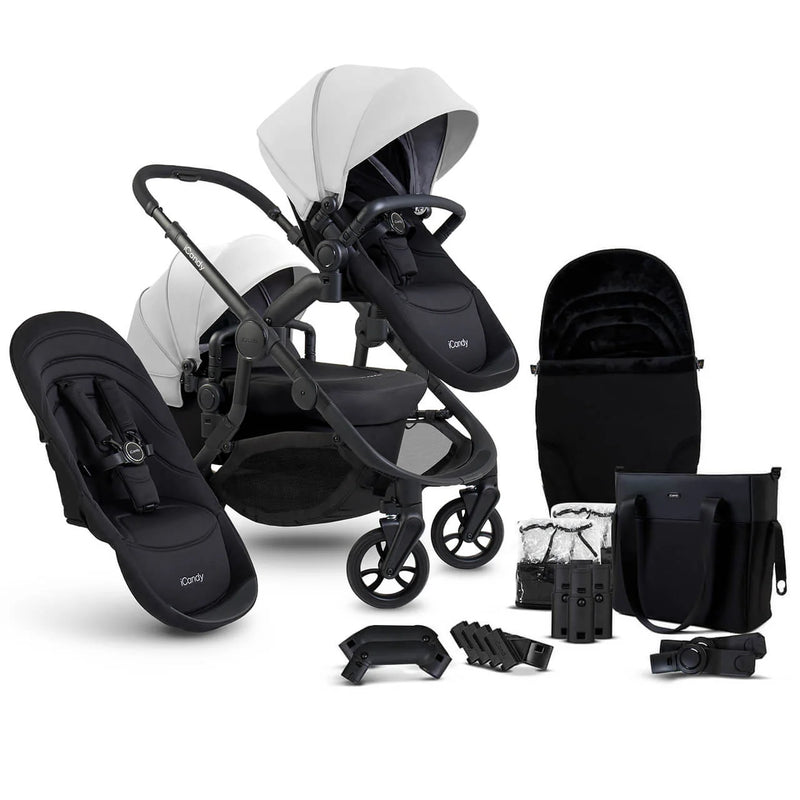 iCandy Orange 4 Double Pushchair Bundle - Glacier