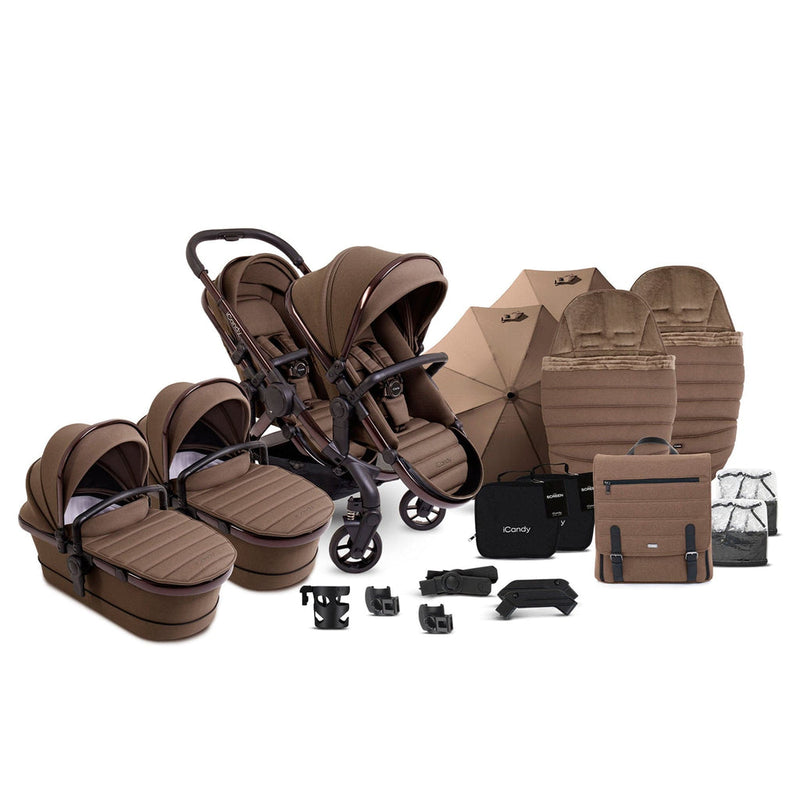 iCandy Peach 7 Twin Complete Bundle in Coco