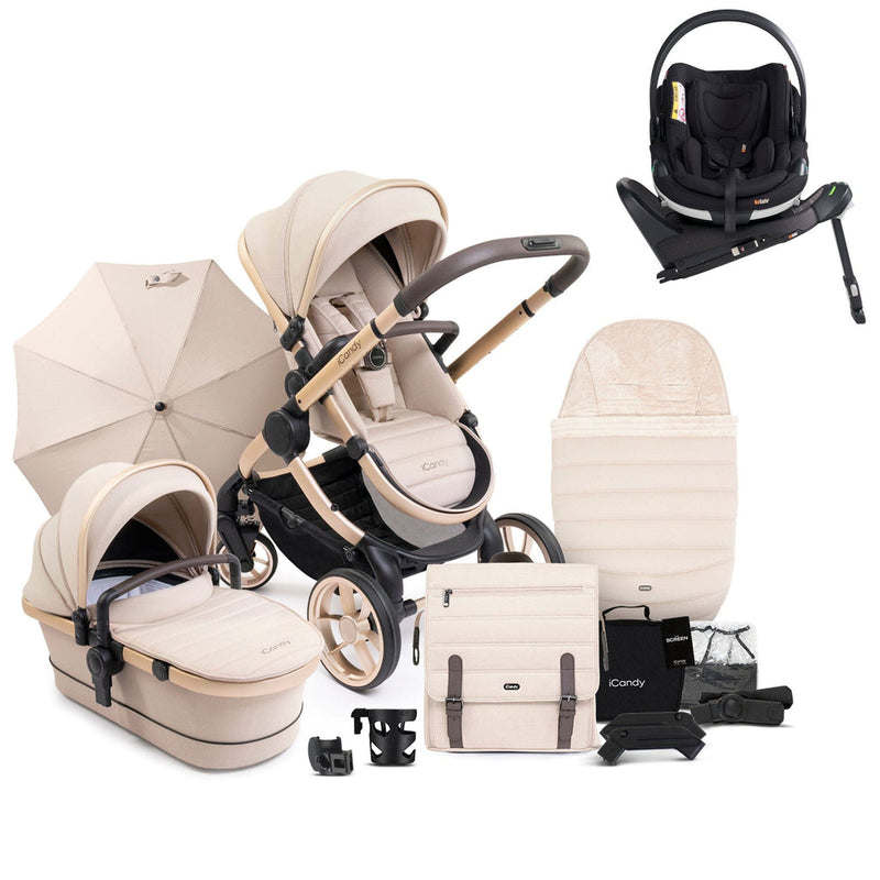 iCandy Peach 7 Complete Besafe Bundle in Biscotti
