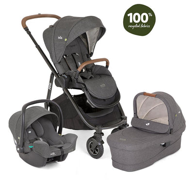 Ex Display -  Joie Cycle Versatrax & Carrycot - Shell Grey