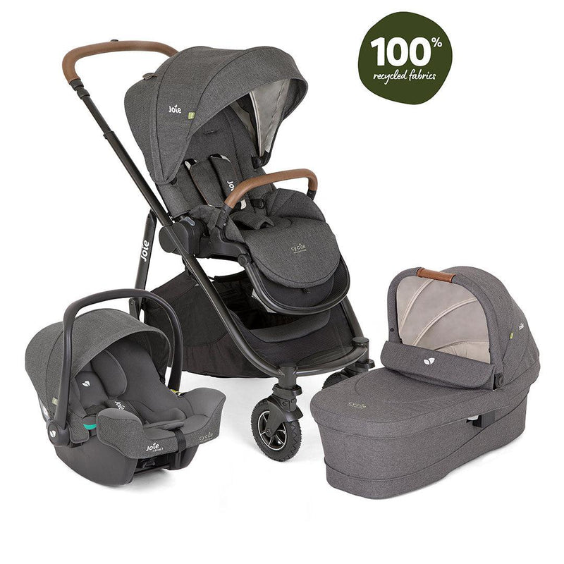 Ex Display -  Joie Cycle Versatrax & Carrycot - Shell Grey