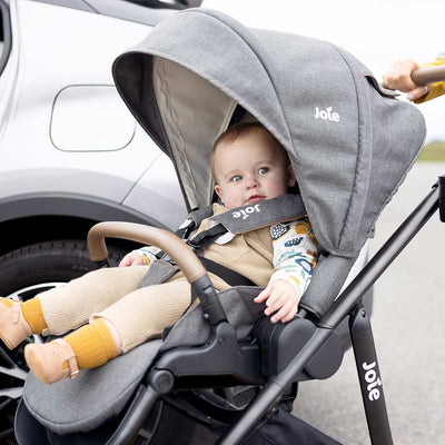 Ex Display -  Joie Cycle Versatrax & Carrycot - Shell Grey