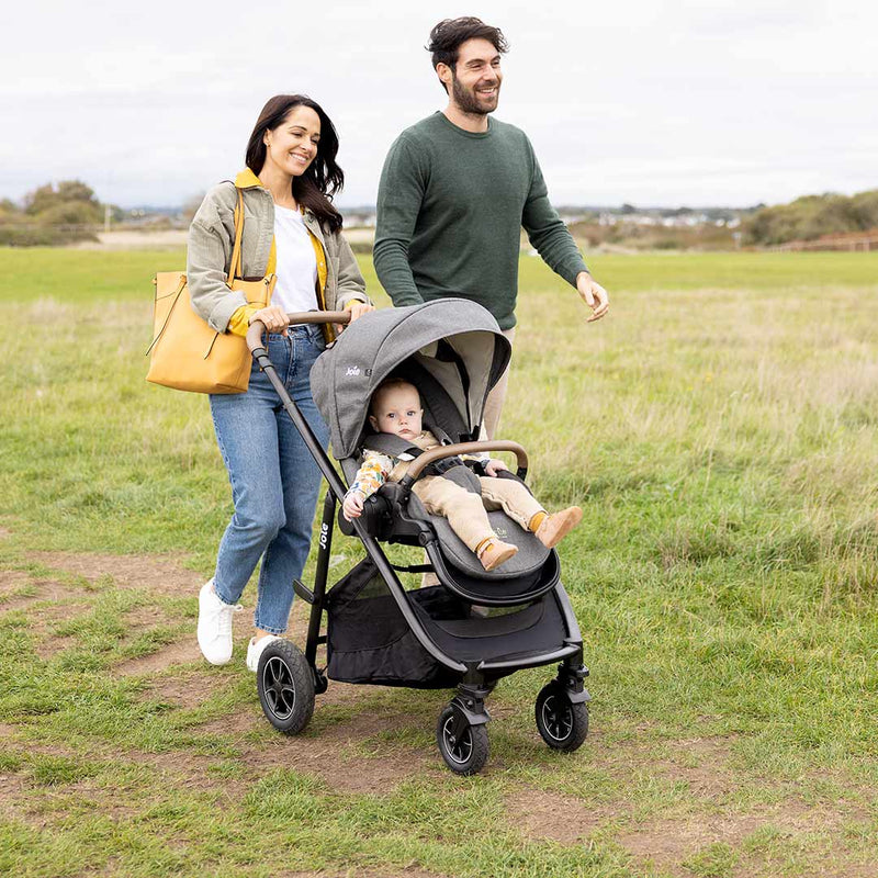 Ex Display -  Joie Cycle Versatrax & Carrycot - Shell Grey