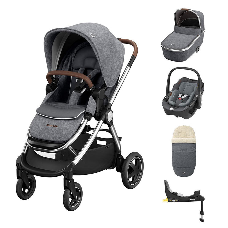 Maxi-Cosi Adorra Luxe Pebble 360 + Base Travel System - Twillic Grey