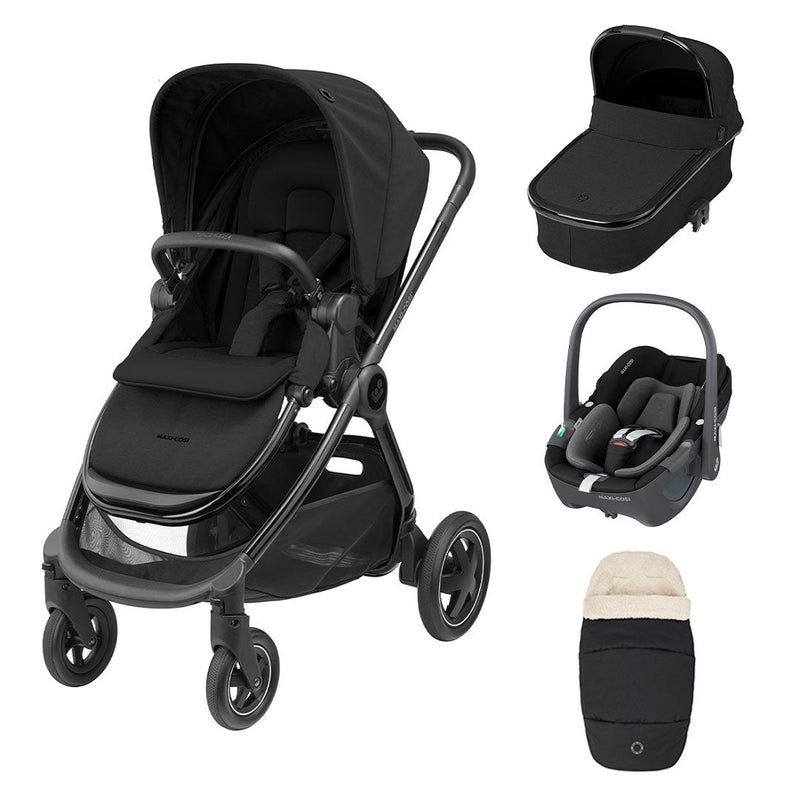 Maxi-Cosi Adorra Luxe Pebble 360 Travel System - Twillic Black