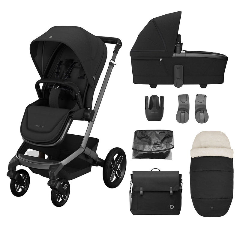 Maxi-Cosi Fame Pushchair Essential Travel System - Twillic Black