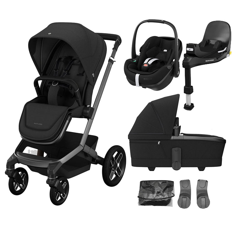 Maxi-Cosi Fame Pushchair + Pebble 360 Pro Travel System - Twillic Black