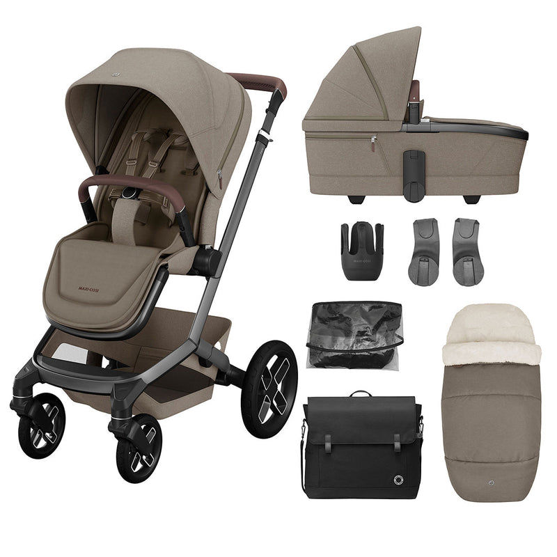 Maxi-Cosi Fame Pushchair Essential Travel System - Twillic Truffle