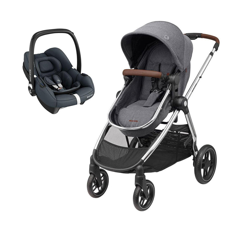 Maxi-Cosi Zelia Luxe 2-in-1 Pushchair Travel System - Twillic Grey