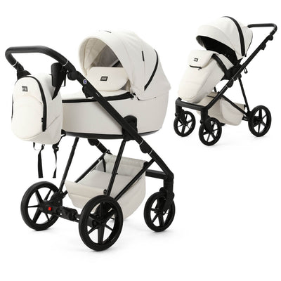 Mee-Go Milano Evo 2-in-1 Pram & Accessories - Pearl White