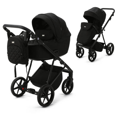 Mee-Go Milano Evo 2-in-1 Pram & Accessories - Abstract Black