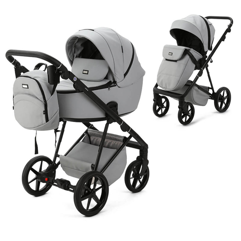 Mee-Go Milano Evo 2-in-1 Pram & Accessories - Stone Grey