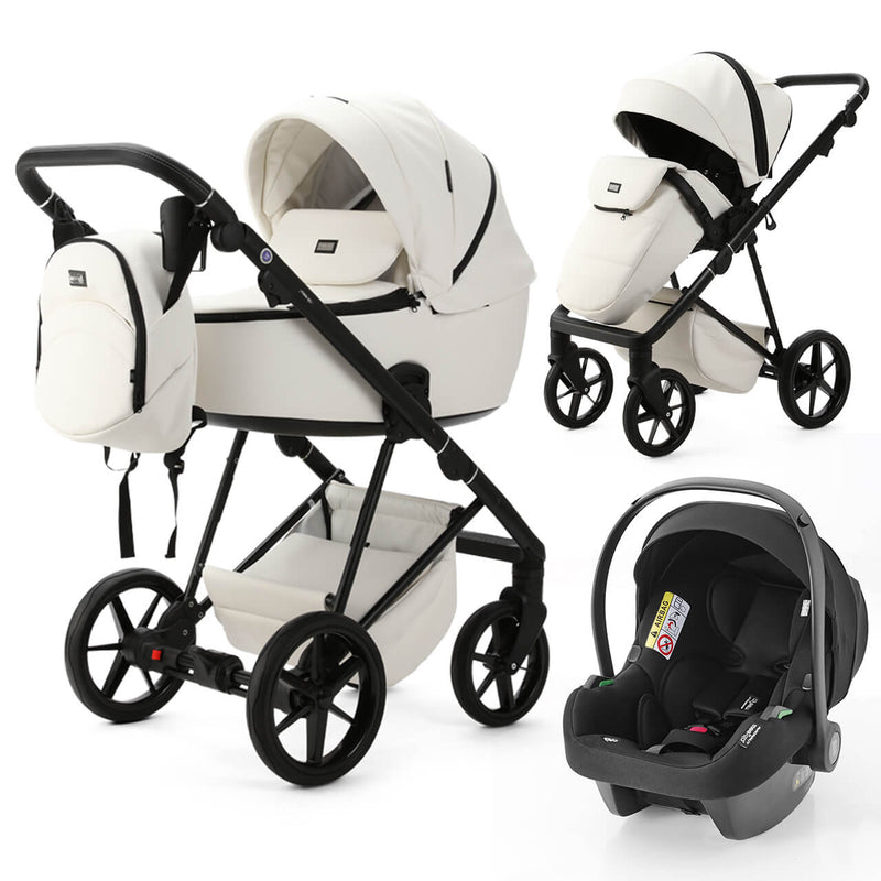 Mee-Go Milano Evo 3-in-1 Travel System - Pearl White