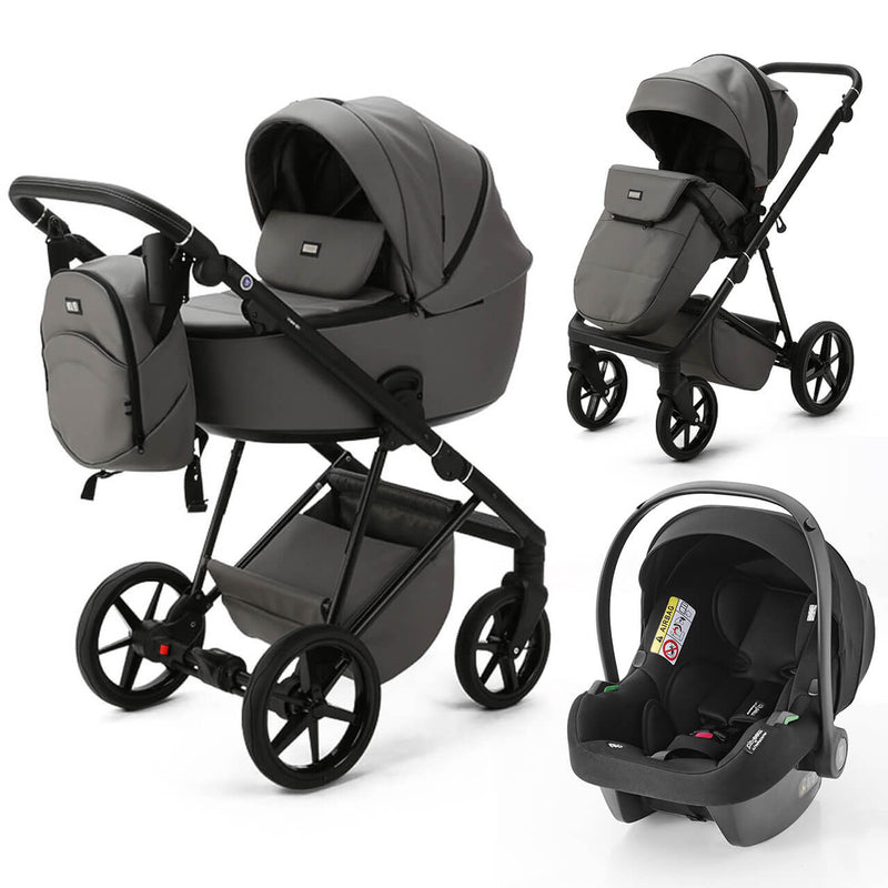 Mee-Go Milano Evo 3-in-1 Travel System - Slate Grey