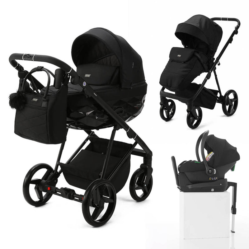 Mee-Go Milano Quantum 3-in-1 Plus Base Travel System - Carbon Black