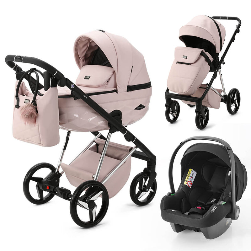 Mee-Go Milano Quantum 3-in-1 Travel System - Pretty in Pink