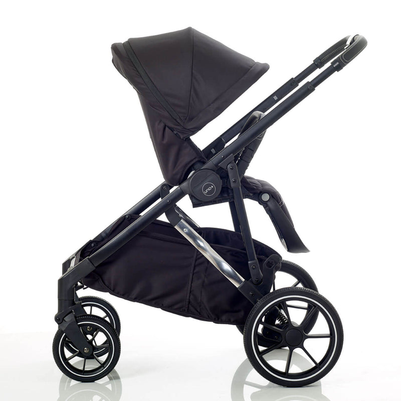 Mee-Go Uno+ 3-in-1 Travel System - Black/Chrome