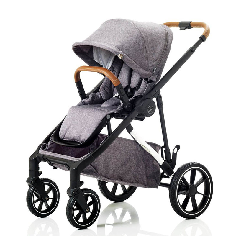 Mee-Go Uno+ Twin Pushchair & Accessories - Grey/Chrome