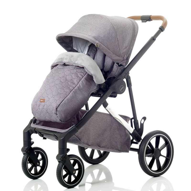 Mee-Go Uno+ 2-in-1 Tandem Pushchair & Accessories - Grey/Chrome