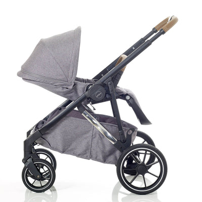 Mee-Go Uno+ Twin Pushchair & Accessories - Grey/Chrome