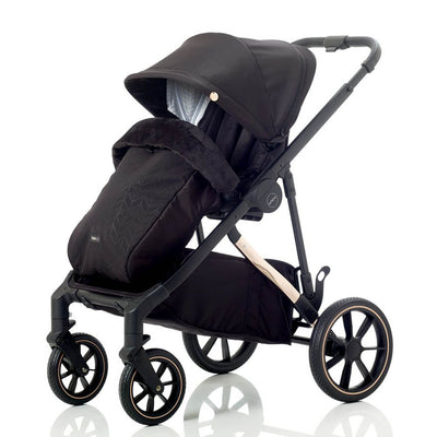 Mee-Go Uno+ Twin Pushchair & Accessories - Black/Rose