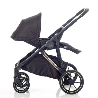 Mee-Go Uno+ Twin Pushchair & Accessories - Black/Rose