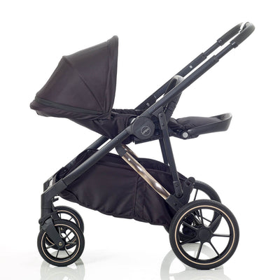 Mee-Go Uno+ Twin Pushchair & Accessories - Black/Rose