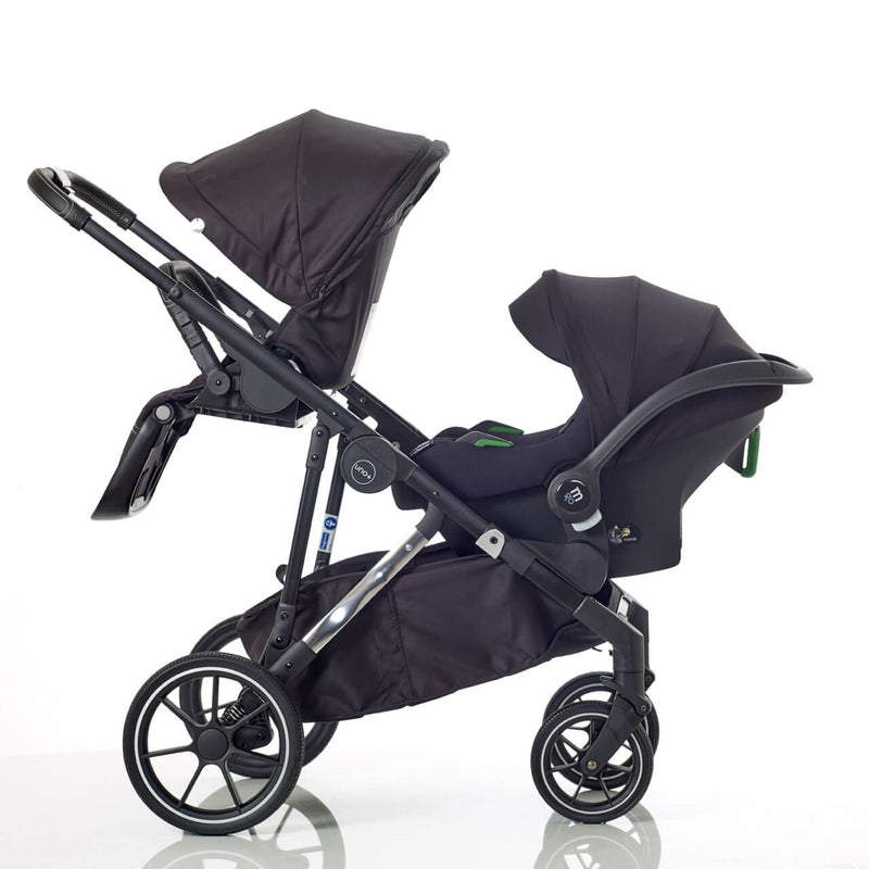 Mee-Go Uno+ 3-in-1 Travel System - Black/Chrome