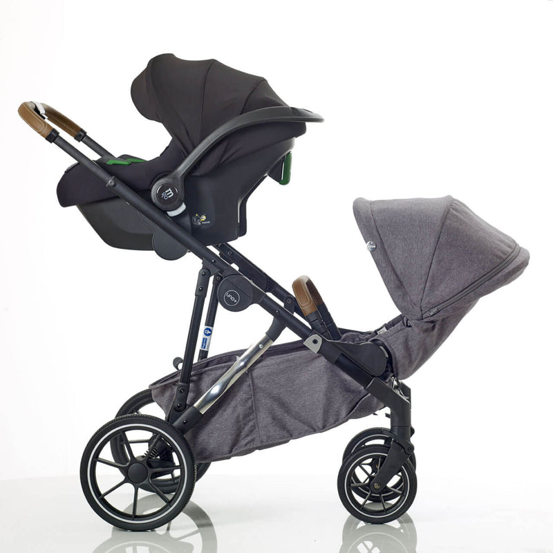 Mee-Go Uno+ 3-in-1 Travel System - Grey/Chrome