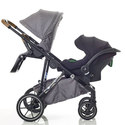 Mee-Go Uno+ 3-in-1 Travel System - Grey/Chrome