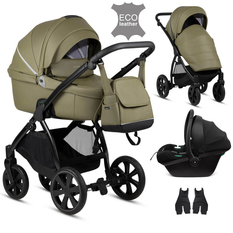 Noordi Fjordi Leather 3-in-1 Travel System - Olive