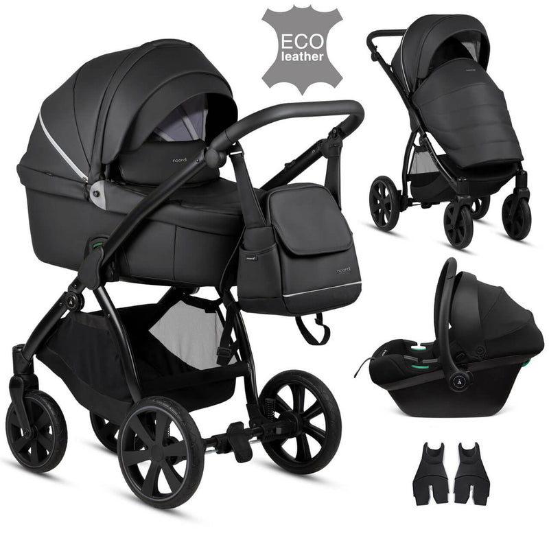 Noordi Fjordi Leather 3-in-1 Travel System - Onyx