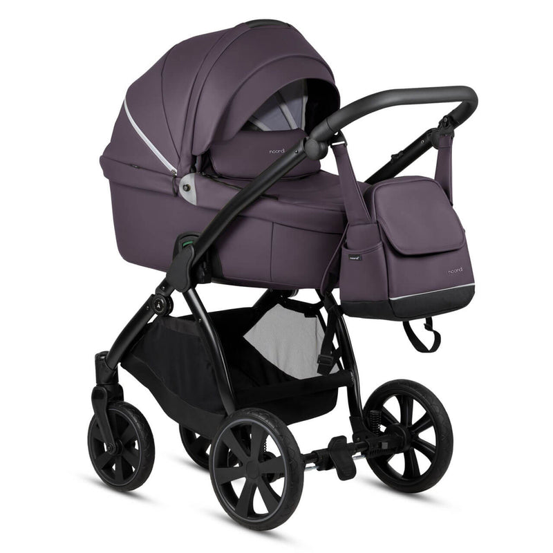 Noordi Fjordi Leather 2-in-1 Pram - Plum