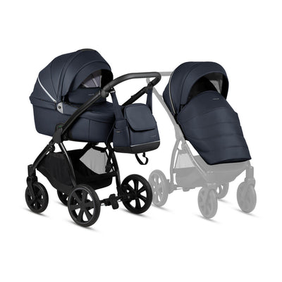 Noordi Fjordi Leather 2-in-1 Pram - Twilight