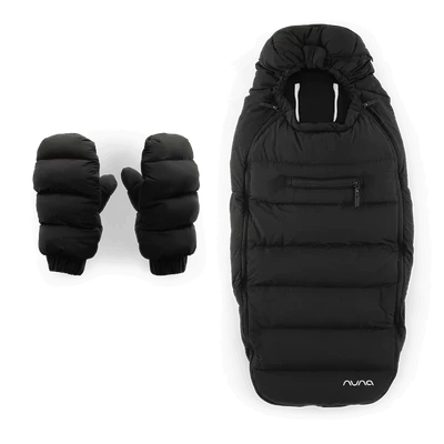 Nuna Winter Footmuff, Gloves & Bag - Caviar